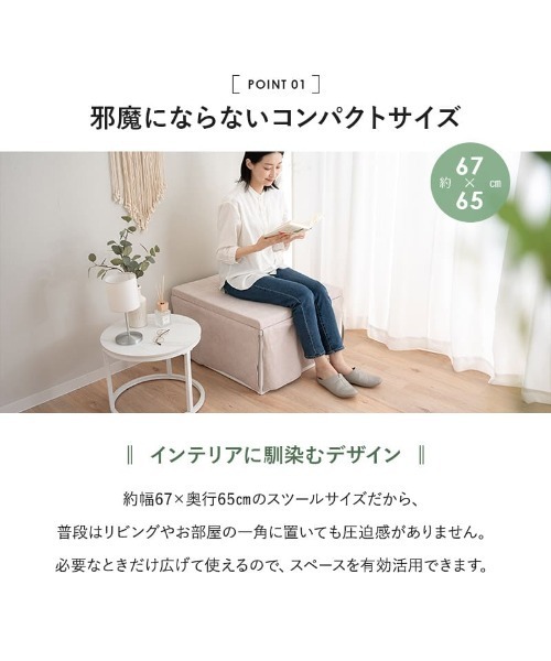 EMOOR（エムール） 家具 予約品 ベッド機能付 スツール SHELT