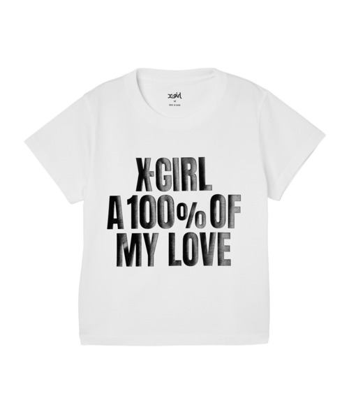 X-girl（エックスガール） tシャツ 半袖 HEAVY BLOCK LOGO S/S BABY