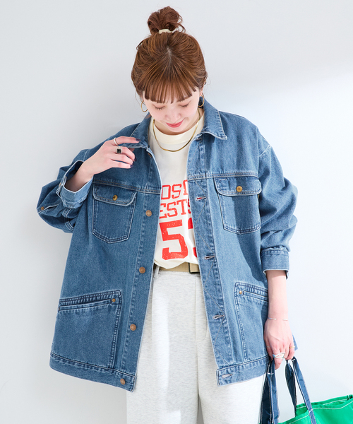 デニムジャケット gジャン ウォッシャブル / DU JOUR / デュ ジュール RIDING JEAN JACKET 2 レディースの画像