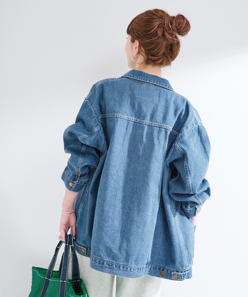 デニムジャケット gジャン ウォッシャブル / DU JOUR / デュ ジュール RIDING JEAN JACKET 2 レディースの画像