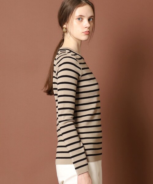 「DRESSTERIOR」 長袖ニット 36 ベージュ レディース_画像6