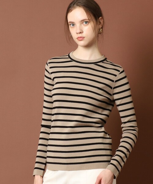 「DRESSTERIOR」 長袖ニット 36 ベージュ レディース_画像8