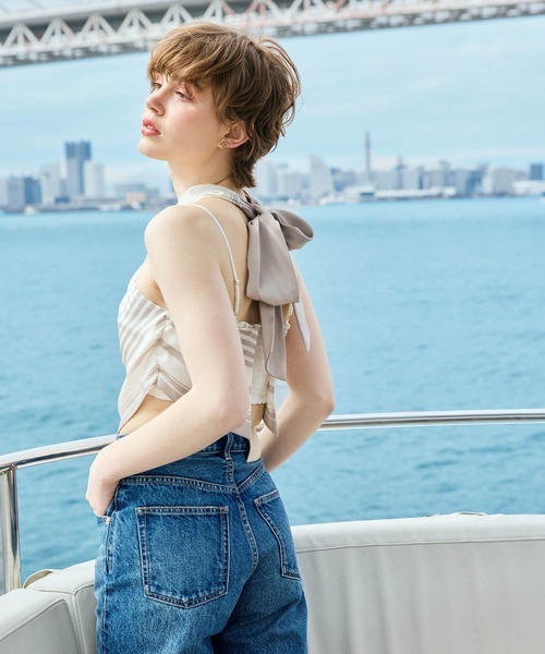 eimy istoire❤︎スカラデザインオフショルダートップス EIMY ISTOIRE エイミーイストワール eimy istoire スカーフリボンオフ