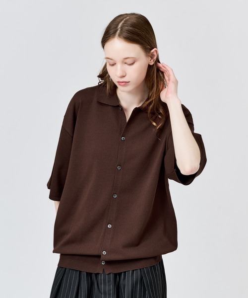 シャツ HIGH GAUGE S/S KNIT SHIRT / ハイゲージS/Sニットシャツ メンズ レディースの画像