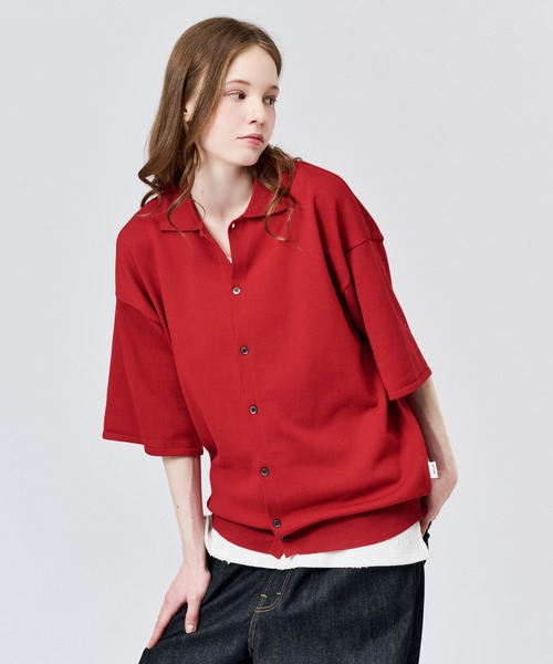 シャツ HIGH GAUGE S/S KNIT SHIRT / ハイゲージS/Sニットシャツ メンズ レディースの画像