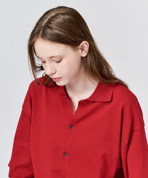 シャツ HIGH GAUGE S/S KNIT SHIRT / ハイゲージS/Sニットシャツ メンズ レディースの画像