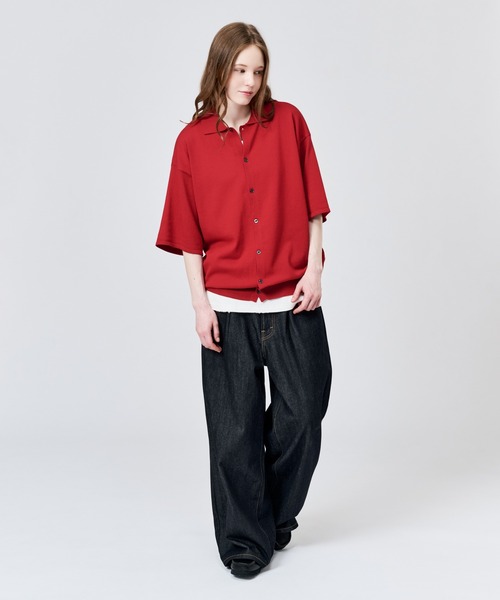 シャツ HIGH GAUGE S/S KNIT SHIRT / ハイゲージS/Sニットシャツ メンズ レディースの画像