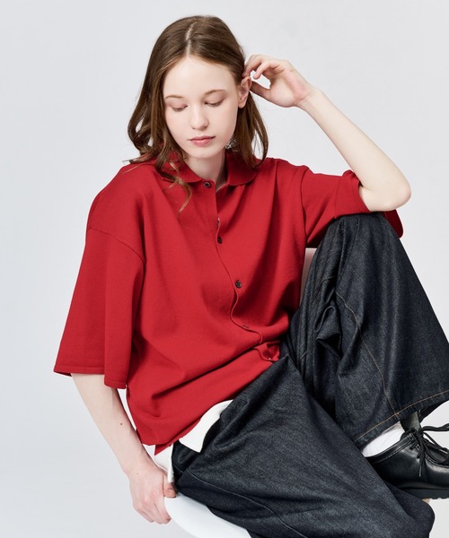 シャツ HIGH GAUGE S/S KNIT SHIRT / ハイゲージS/Sニットシャツ メンズ レディースの画像