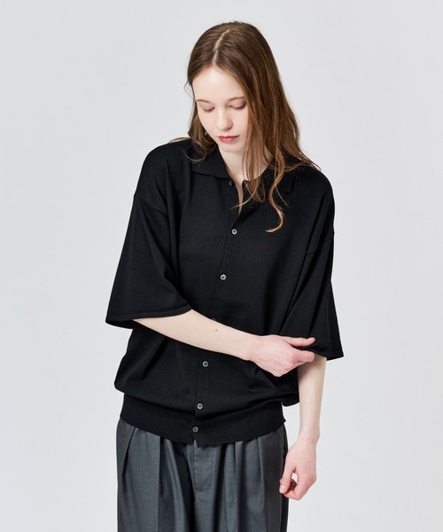 シャツ HIGH GAUGE S/S KNIT SHIRT / ハイゲージS/Sニットシャツ メンズ レディースの画像