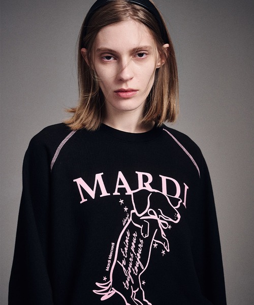 「Mardi Mercredi」 スウェットカットソー FREE ネイビー×ホワイト レディース_画像9