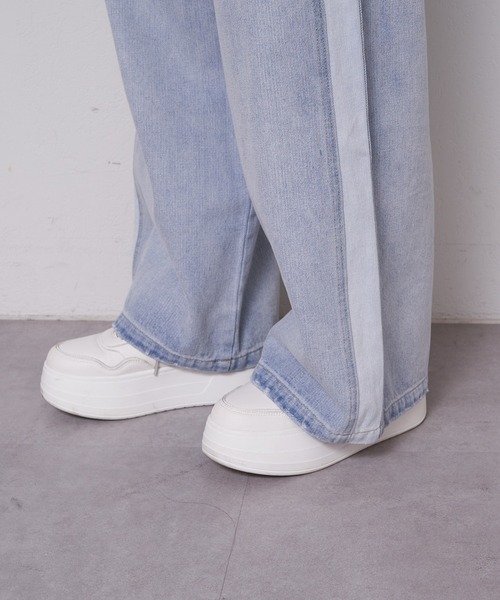 「Chico」 デニムパンツ 1 スカイブルー レディース_画像2
