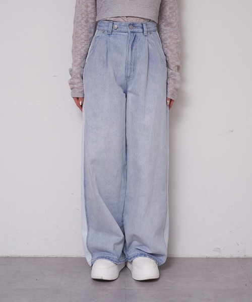 「Chico」 デニムパンツ 1 スカイブルー レディース_画像4