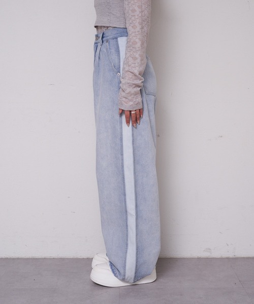 「Chico」 デニムパンツ 1 スカイブルー レディース_画像5