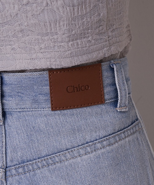 「Chico」 デニムパンツ 1 スカイブルー レディース_画像8