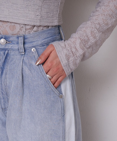 「Chico」 デニムパンツ 1 スカイブルー レディース_画像9