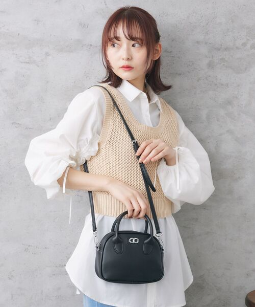 「RETRO GIRL」 ハンドバッグ ONE SIZE オフホワイト レディース_画像7