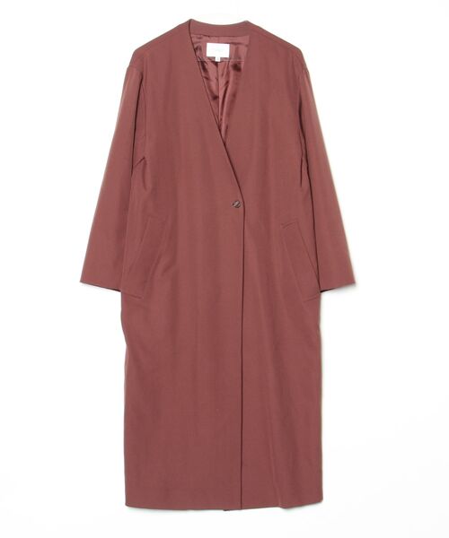 BEAUTY＆YOUTH UNITED ARROWS ノーカラーコート MEDIUM ダークブラウン
