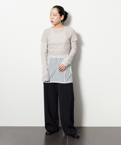 「CITYSHOP」 スラックス 36 グレー レディース_画像3