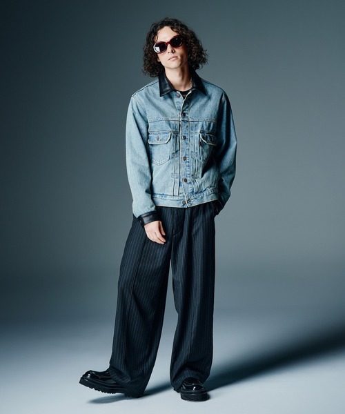 glamb（グラム） デニムジャケット gジャン Leather Combination Denim