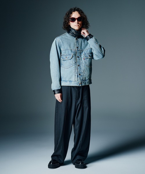 glamb（グラム） デニムジャケット gジャン Leather Combination Denim