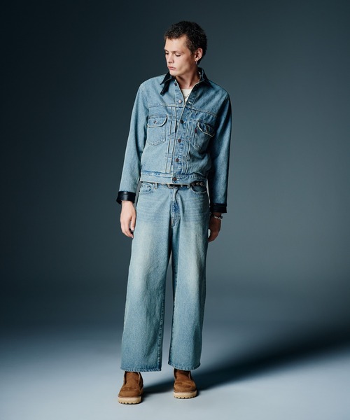 glamb（グラム） デニムジャケット gジャン Leather Combination Denim