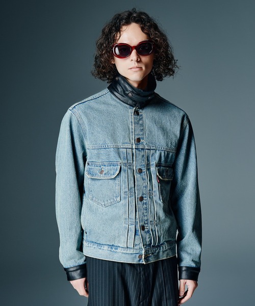 glamb（グラム） デニムジャケット gジャン Leather Combination Denim