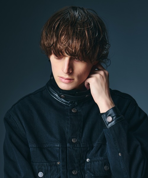 glamb（グラム） デニムジャケット gジャン Leather Combination Denim