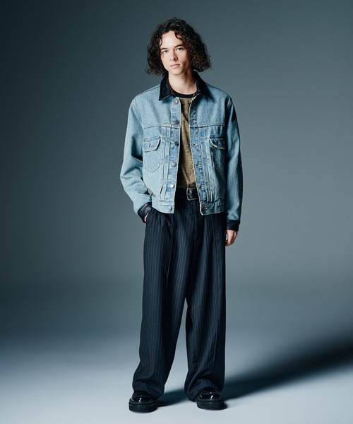 glamb（グラム） デニムジャケット gジャン Leather Combination Denim