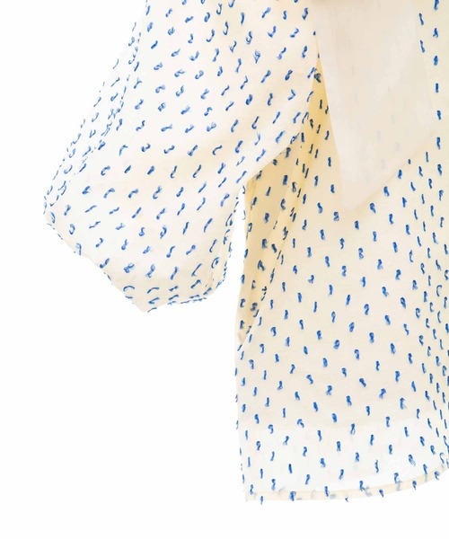 「31 Sons de mode」 半袖ブラウス フリー ブルー レディース_画像5