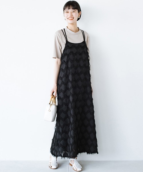 「haco!」 キャミソールワンピース X-LARGE ブラック レディース_画像2