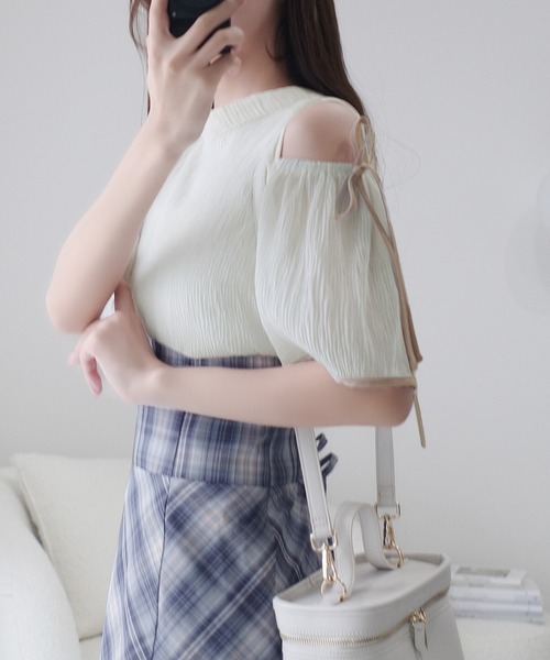 「mily bilet」 半袖ワンピース LARGE アイボリー レディース_画像2