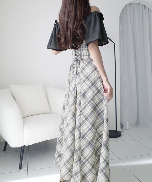 「mily bilet」 半袖ワンピース LARGE アイボリー レディース_画像4