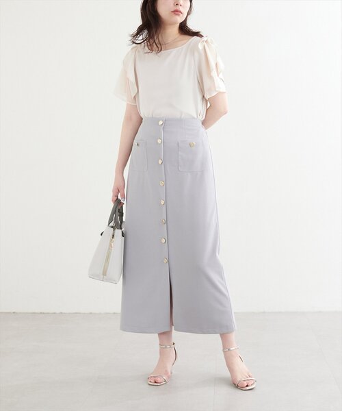 「natural couture」 半袖ブラウス FREE オフホワイト レディース_画像5