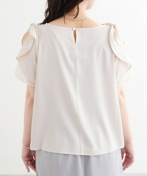 「natural couture」 半袖ブラウス FREE オフホワイト レディース_画像8