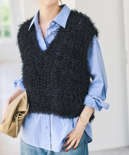 Spick＆Span（スピック アンド スパン） ベスト ジレ フェザーヤーン