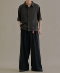 ワイドパンツ スラックス 2タックサマーワイド...の詳細画像4