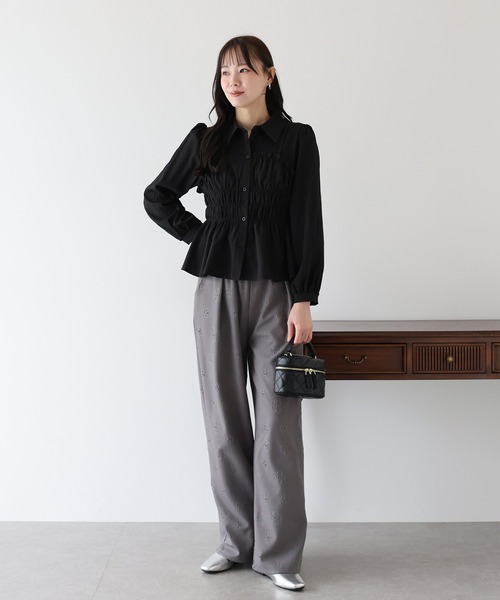 「BLUEEAST」 長袖ブラウス MEDIUM ブラック レディース_画像2