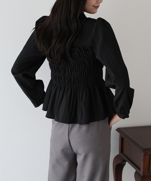 「BLUEEAST」 長袖ブラウス MEDIUM ブラック レディース_画像4