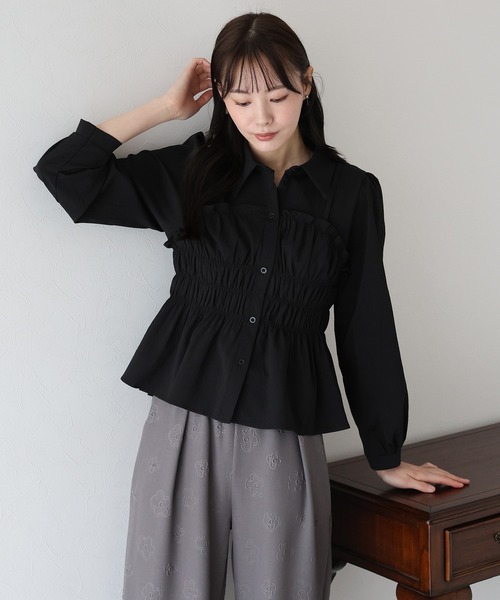「BLUEEAST」 長袖ブラウス MEDIUM ブラック レディース_画像7