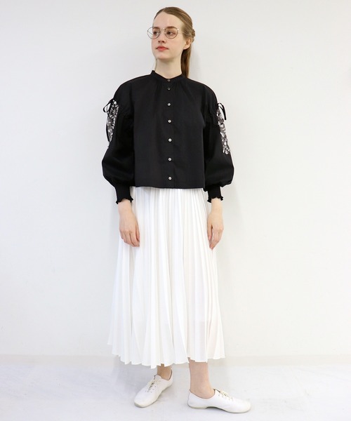 「haupia」 長袖ブラウス MEDIUM オフホワイト レディース_画像2