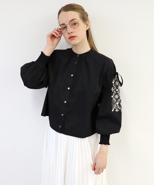 「haupia」 長袖ブラウス MEDIUM オフホワイト レディース_画像4