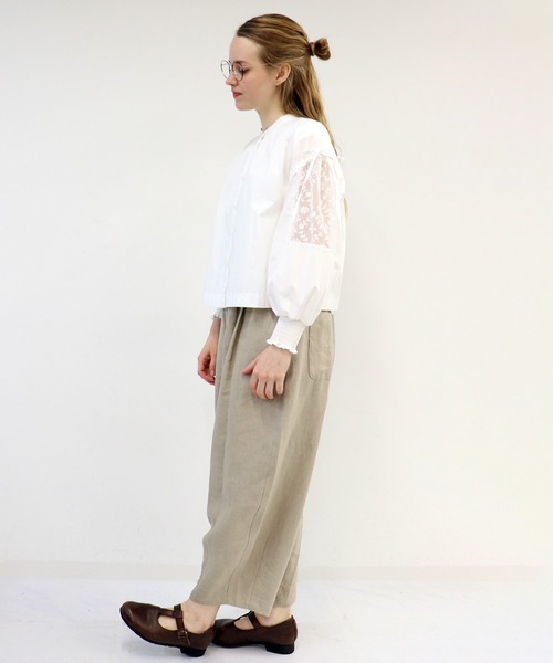 「haupia」 長袖ブラウス MEDIUM オフホワイト レディース_画像8