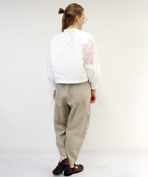 「haupia」 長袖ブラウス MEDIUM オフホワイト レディース_画像9