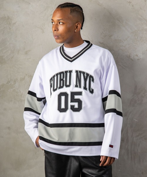 く*ん様 FUBU フブ　ゲームシャツ　ホッケーシャツ　90s 00s FUBU（フブ） tシャツ M'S HOCKEY SHIRTS/長袖ホッケーシャツ メンズ