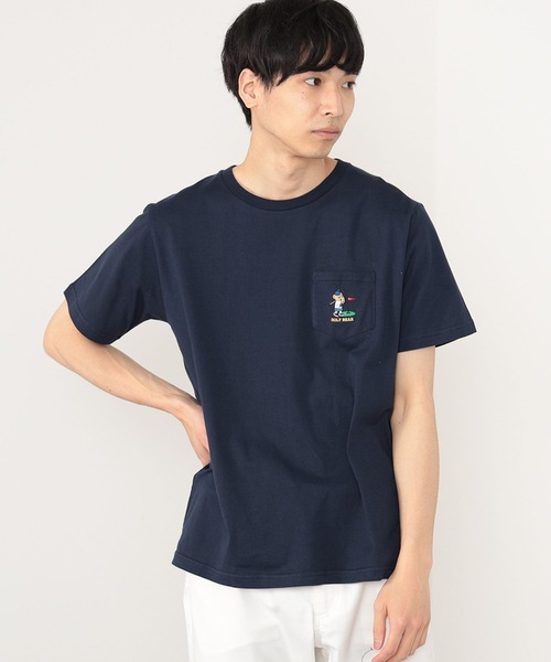 BEAMS HEART tシャツ 「ユニセックス」ゴルフ ベアー ポケットT