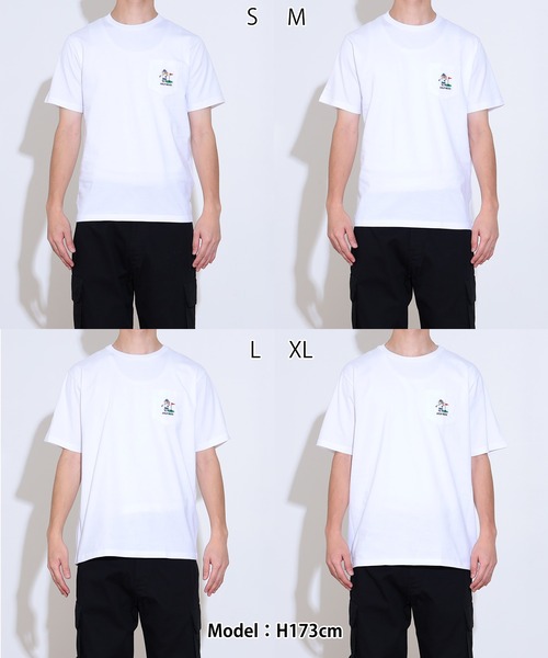 BEAMS ビームスゴルフ コラボ シャツ 白 L BEAMS ビームスゴルフ 半袖シャツ 白×グリーン 総柄 胸ポケット