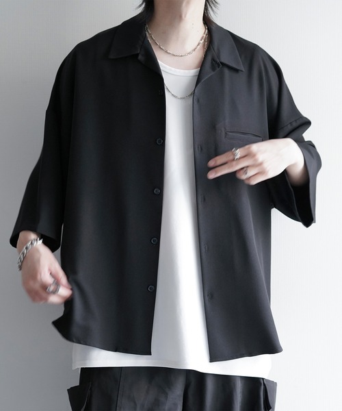 cussil（クシル） シャツ 半袖 「cussil/クシル」TRストレッチルーズ