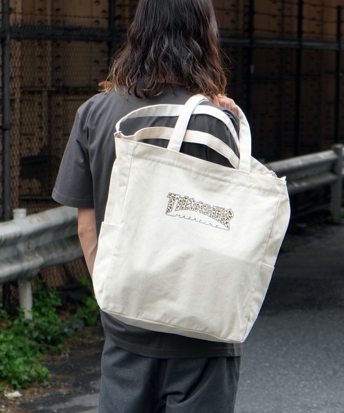THRASHER（スラッシャー） トートバッグ 大きめ CANVAS Tote Shoulder