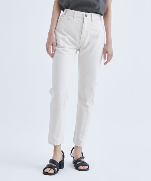 CIOTA ホワイトスビンコットン13.5OZ ハイウエストデニム 白 26 ジーンズ デニム デニムパンツ 「CIOTA/シオタ」ホワイト スビン