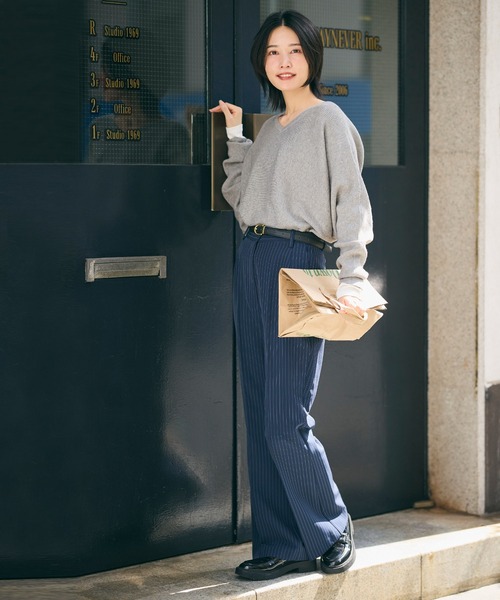 coca（コカ） ニット セーター しっとりやわらかVネックドルマンニット